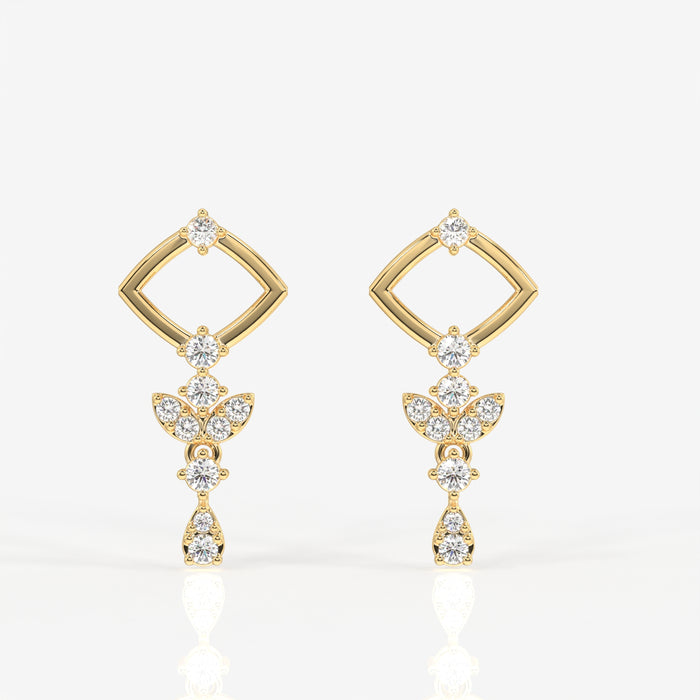 Adira Lab Grown Diamond Classic 14K Gold Earring
