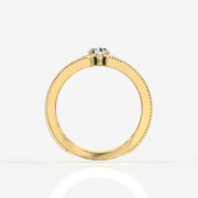 Regal Crown Portuguese Cut Lab Grown Diamond Men's 9K Yellow Gold Ring