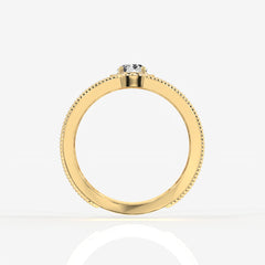 Regal Crown Portuguese Cut Lab Grown Diamond Men's 14K Yellow Gold Ring