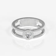 Regal Crown Portuguese Cut Lab Grown Diamond Men's 9K Yellow Gold Ring