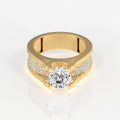 Portuguese Cut Moissanite Diamond, Bruce Men's Sterling Silver Ring