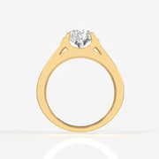 Portuguese Cut Moissanite Diamond, Bruce Men's Sterling Silver Ring