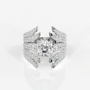 Portuguese Cut Lab Grown Diamond Cocktail 14K Gold Ring