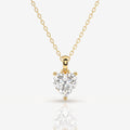Heart Cut Lab Grown Diamond Solitaire 14k Gold Pendant
