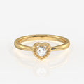 Heart Glow Lab Grown Diamond 18k Gold Ring