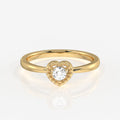 Heart Glow Lab Grown Diamond 18k Gold Ring