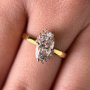 Leaf Halo Marquise Cut Lab Grown Diamond 14K Gold Ring