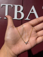 Alphabet Heart Solitaire Lab Grown Diamond 14K Gold Pendant With Chain