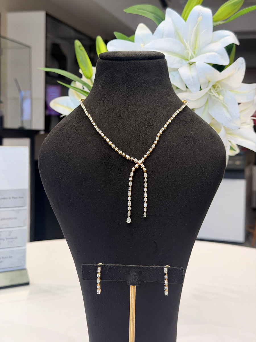 Timeless Vows  Moissanite Diamond 9K Gold Necklace