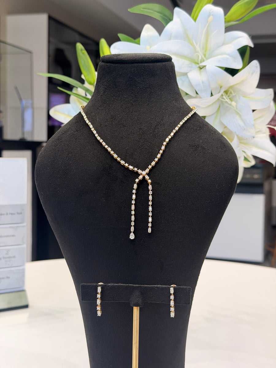 Timeless Vows  Moissanite Diamond 9K Gold Necklace
