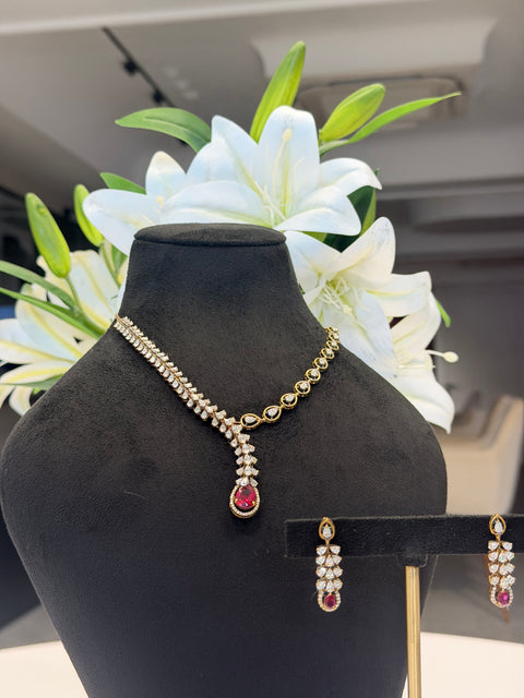 Bridal Bloom Moissanite Diamond 14K Gold Necklace