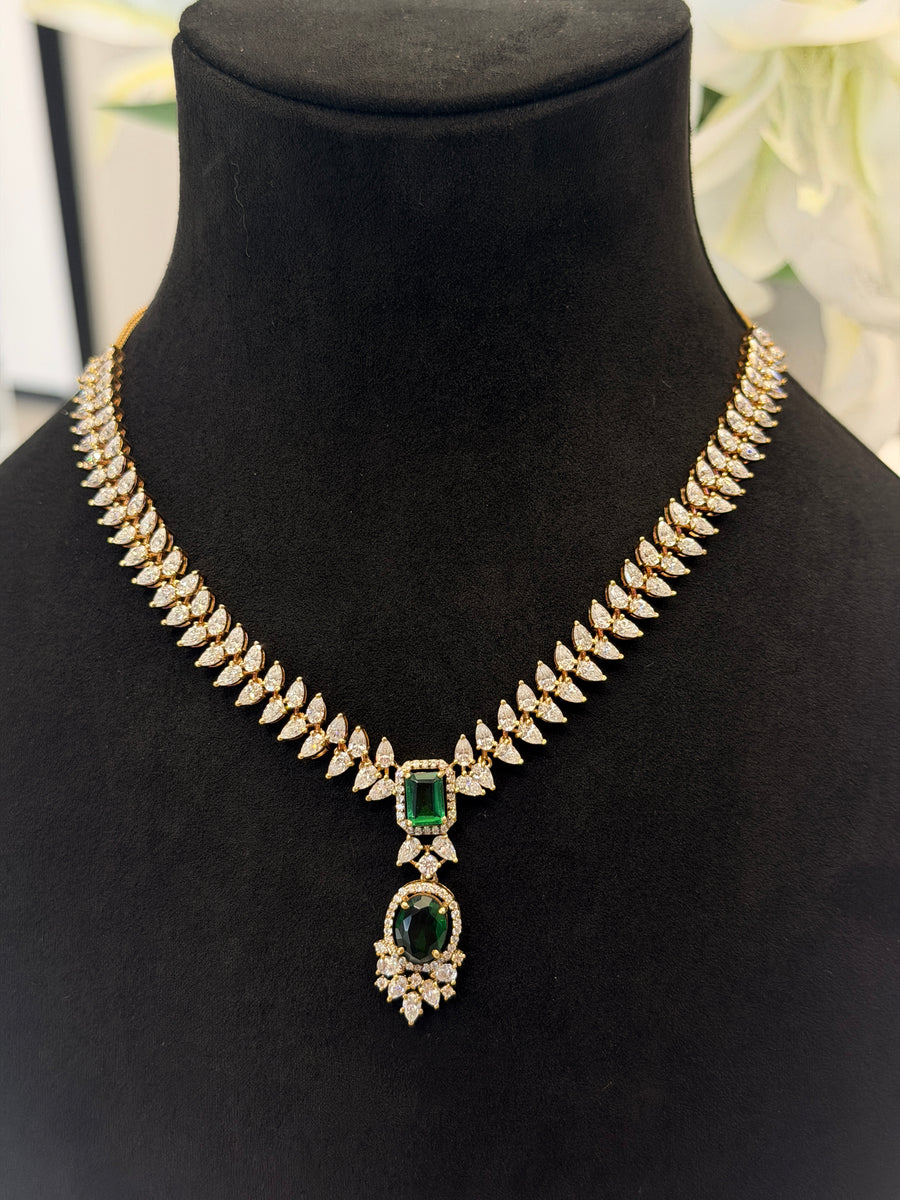 Signature Brilliance Moissanite Diamond 9K Gold Necklace