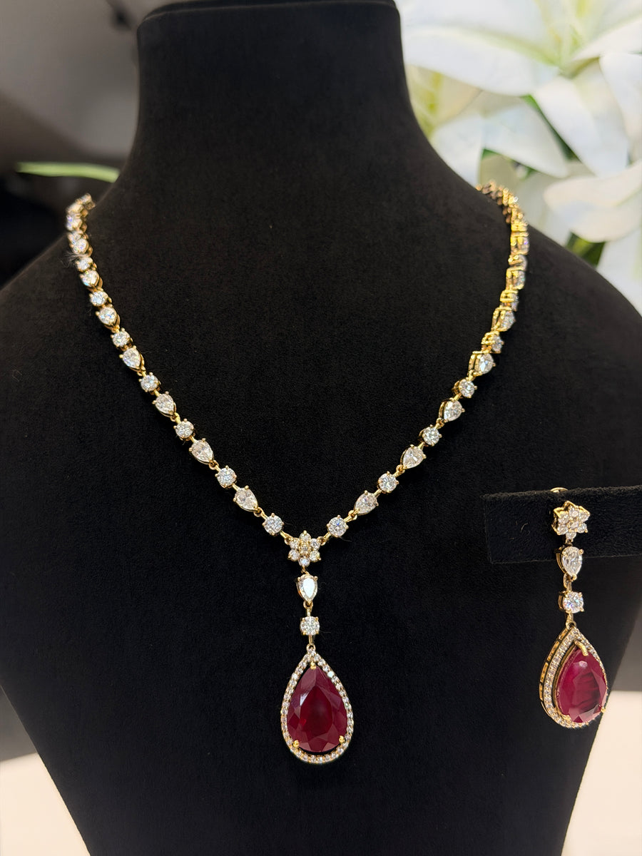 Elite Spark Moissanite Diamond 18K Gold Necklace