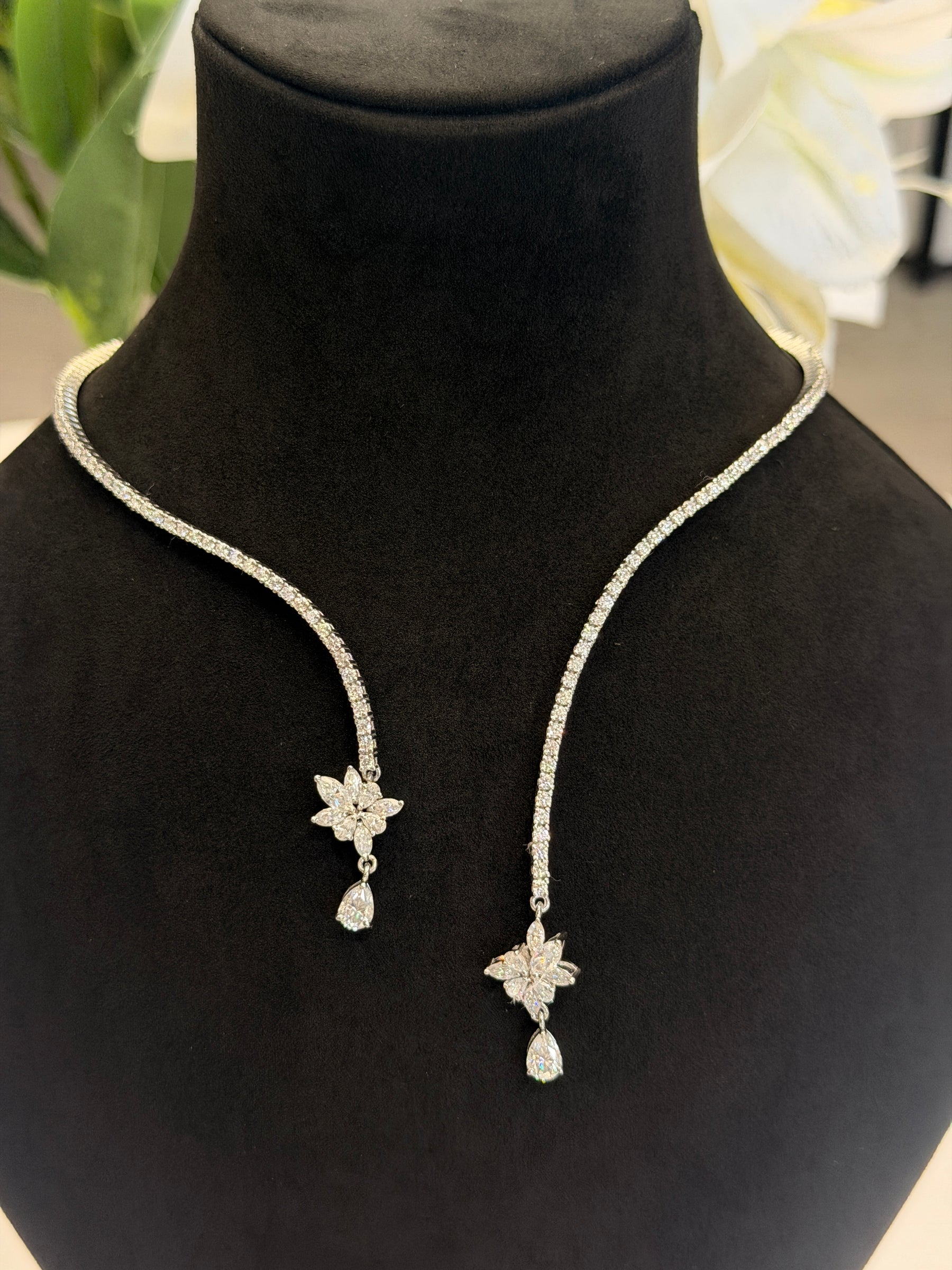 Zenith Moissanite Diamond 18K Gold Necklace