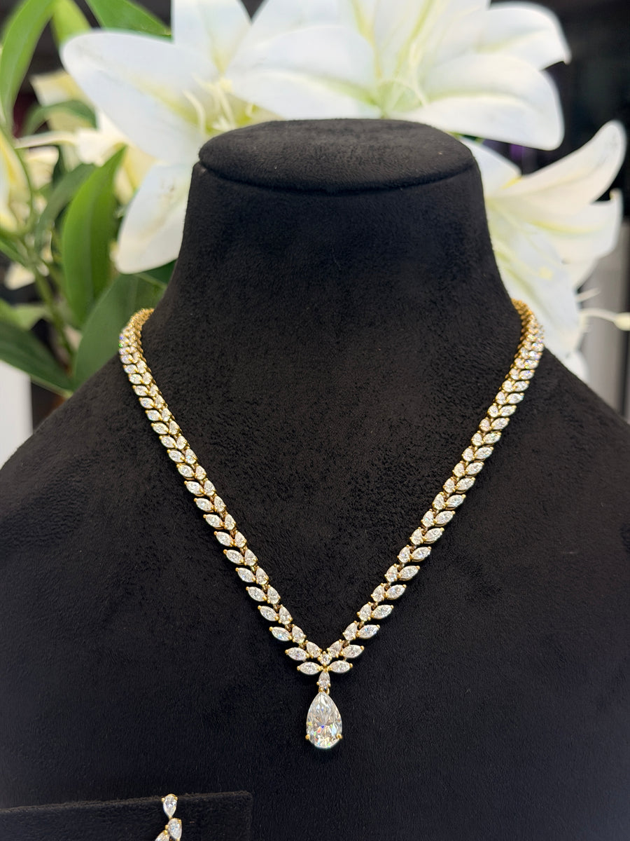 Forever Promise Moissanite Diamond 18K Gold Necklace