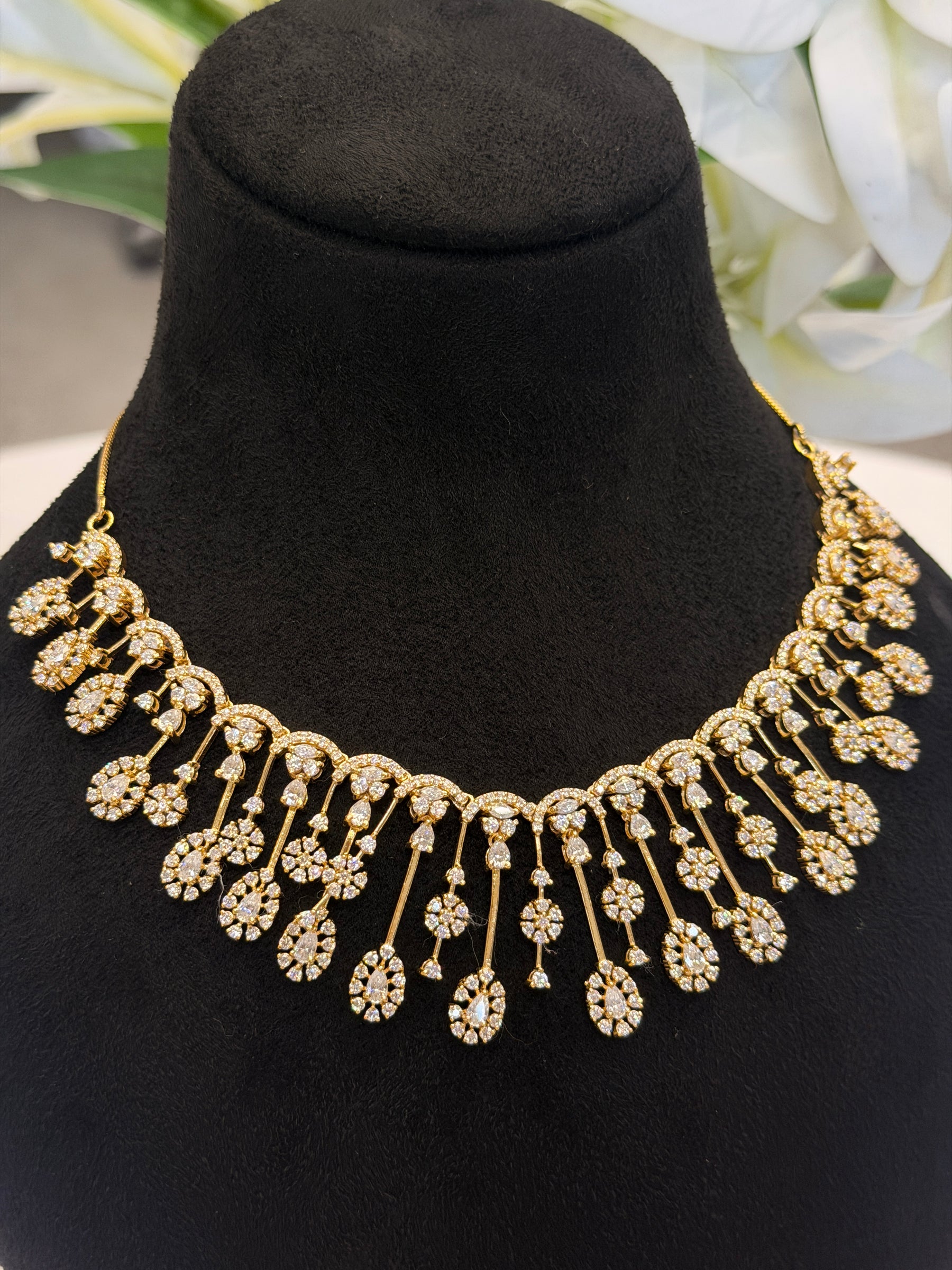 Wedding Radiance Moissanite Diamond 14K Gold Necklace