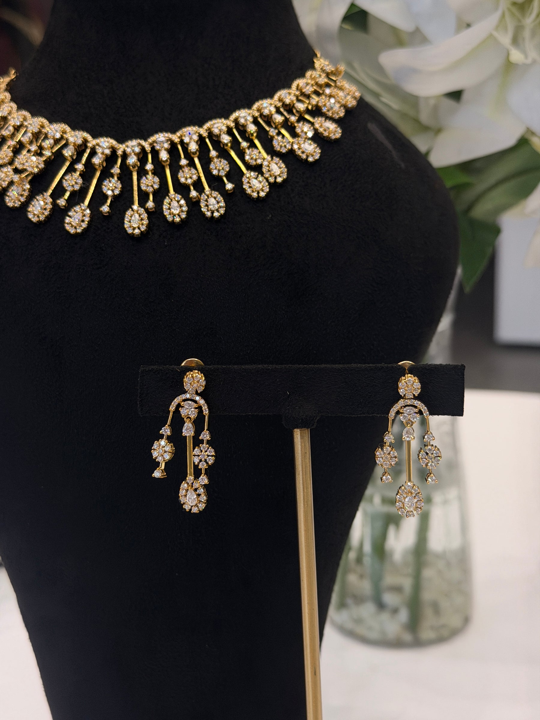 Wedding Radiance Moissanite Diamond 14K Gold Necklace