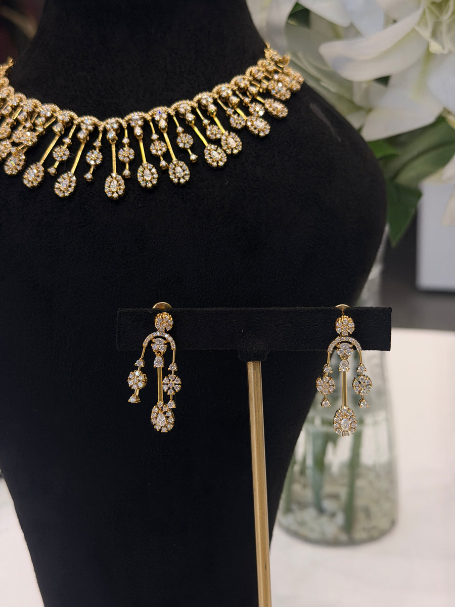Wedding Radiance Moissanite Diamond 14K Gold Necklace