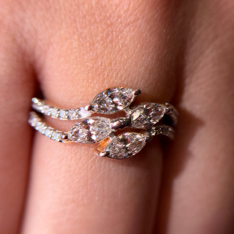 Marquise Cut Lab Grown Diamond 14K Gold Engagement Ring