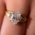 Oval Cut Moissanite Diamond Sterling Silver Engagement Ring