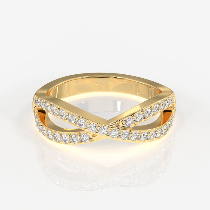 Infinity Grace Lab Grown Diamond 18k Gold Band