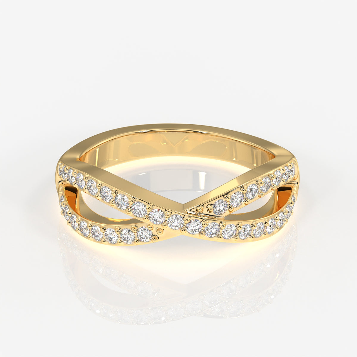 Infinity Grace Lab Grown Diamond 18k Gold Band