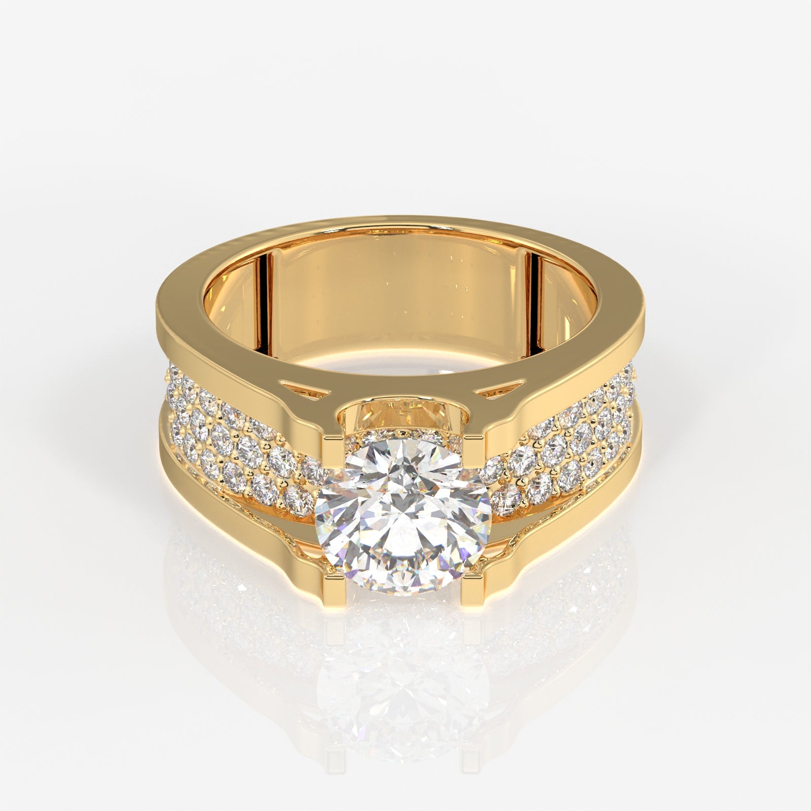 Lab Grown Diamond, Bruce Men's 14k Gold Ring