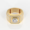 Lab Grown Diamond, Full Star Men's 14k Gold Ring