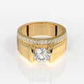 Lab Grown Diamond, Matt Men's 14k Gold Ring