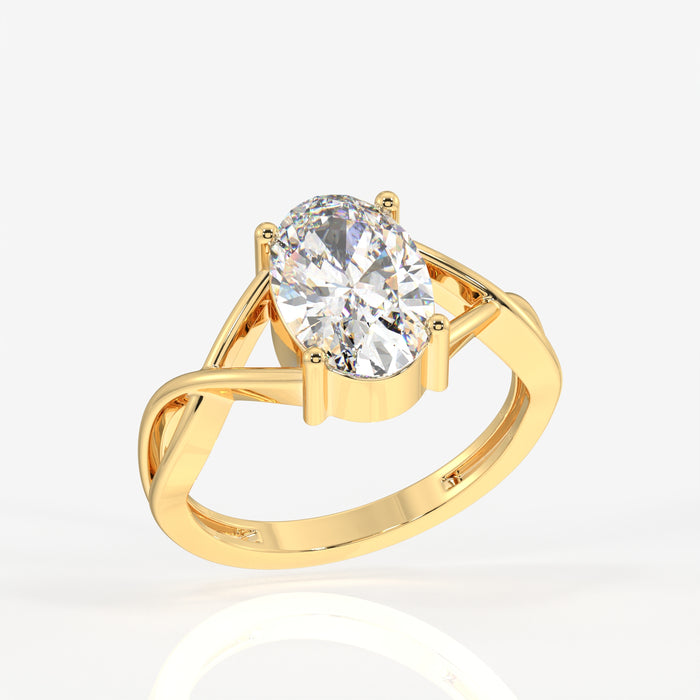 Latest Oval Cut Moissanite Diamond Engagement Sterling Silver Ring