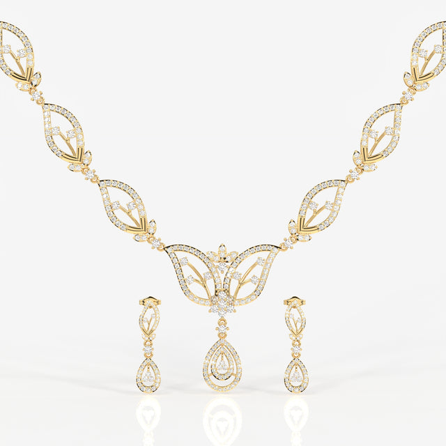 Lumia Lab Grown Diamond Wedding 14k Gold Necklace