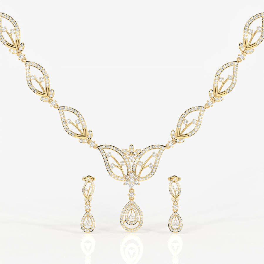 Lumia Lab Grown Diamond Wedding 14k Gold Necklace