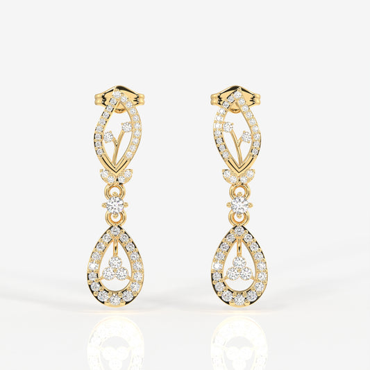 Lumia Lab Grown Diamond Wedding 18K Gold Earrings