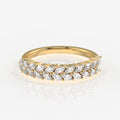 Marquise Cut Lab Grown Diamond Wedding Band 14k Gold Ring