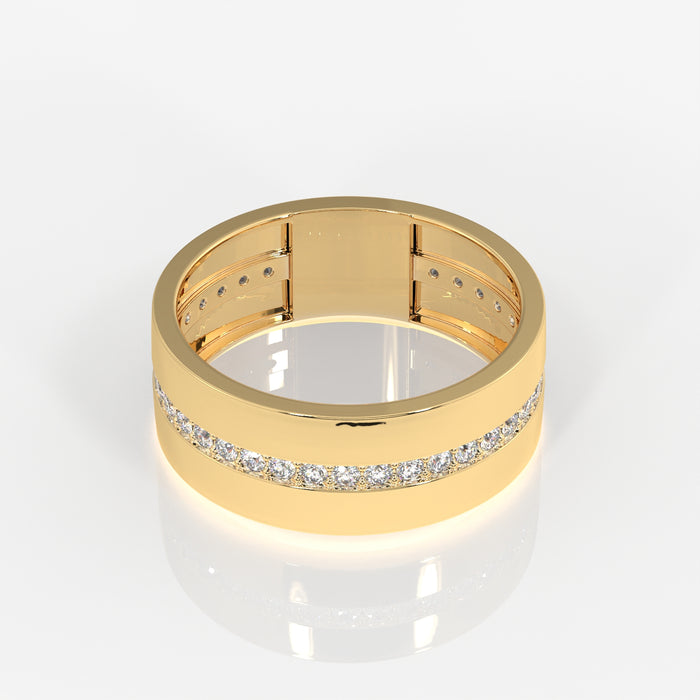 Modern Nobility Lab Grown Diamond Men's 14K Yellow Gold Ring