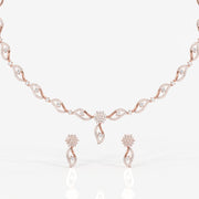 Order Round Cut Moissanite Diamond Sterling Silver Necklace & Earrings