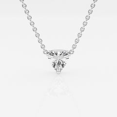 Trillion Cut Moissanite Diamond Solitaire 18k Gold Pendant