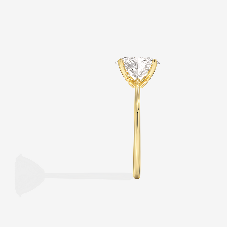 Premium Asscher Cut Moissanite Diamond Classic Solitaire Engagement 14K Gold Ring