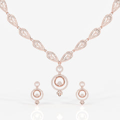 Premium Aurelle Lab Grown Diamond Studded 14k Gold Necklace