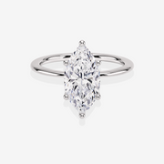 Premium Marquise Cut Lab Grown Diamond Solitaire Engagement 14k Gold Ring