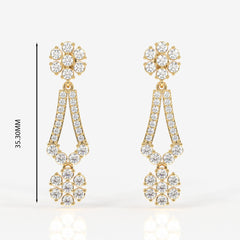 Premium Round Cut Moissanite Diamond Sterling Silver Necklace & Earrings Set