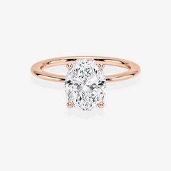 Premuim Oval Cut Moissanite Diamond Provence Solitaire Engagement Sterling Silver Ring