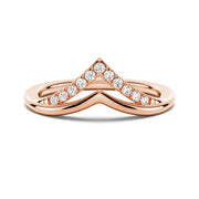 Round Cut Moissanite Diamond Wedding Band 14K Gold Ring