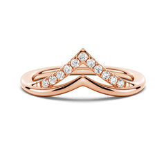 Round Cut Moissanite Diamond Wedding Band Sterling Silver Ring