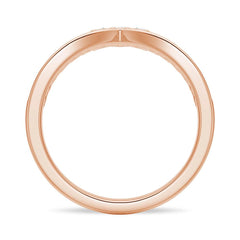 Round Cut Moissanite Diamond Wedding Band Sterling Silver Ring