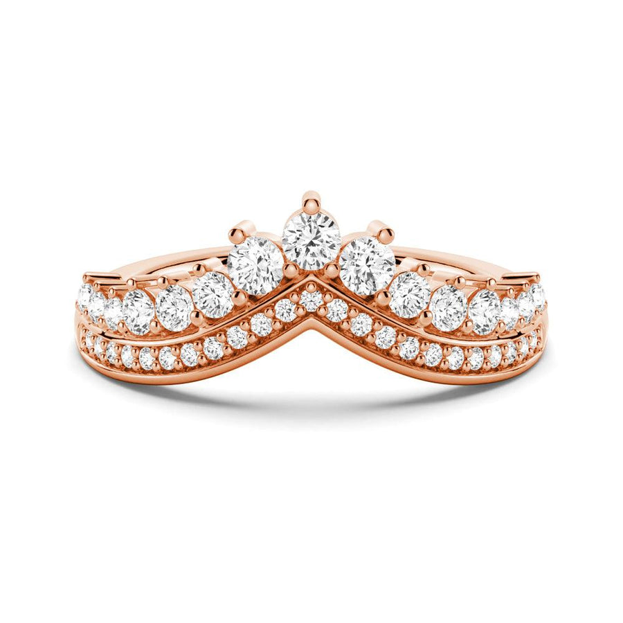 Round Cut Moissanite Diamond Wedding Band Sterling Silver Ring