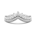 Round Cut Lab Grown Diamond Wedding Band 9K Gold Ring