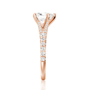 Heart Cut Moissanite Diamond Engagement 18K Gold Ring