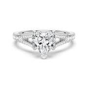 Heart Cut Moissanite Diamond Engagement 18K Gold Ring