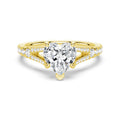 Heart Cut Moissanite Diamond Engagement 18K Gold Ring